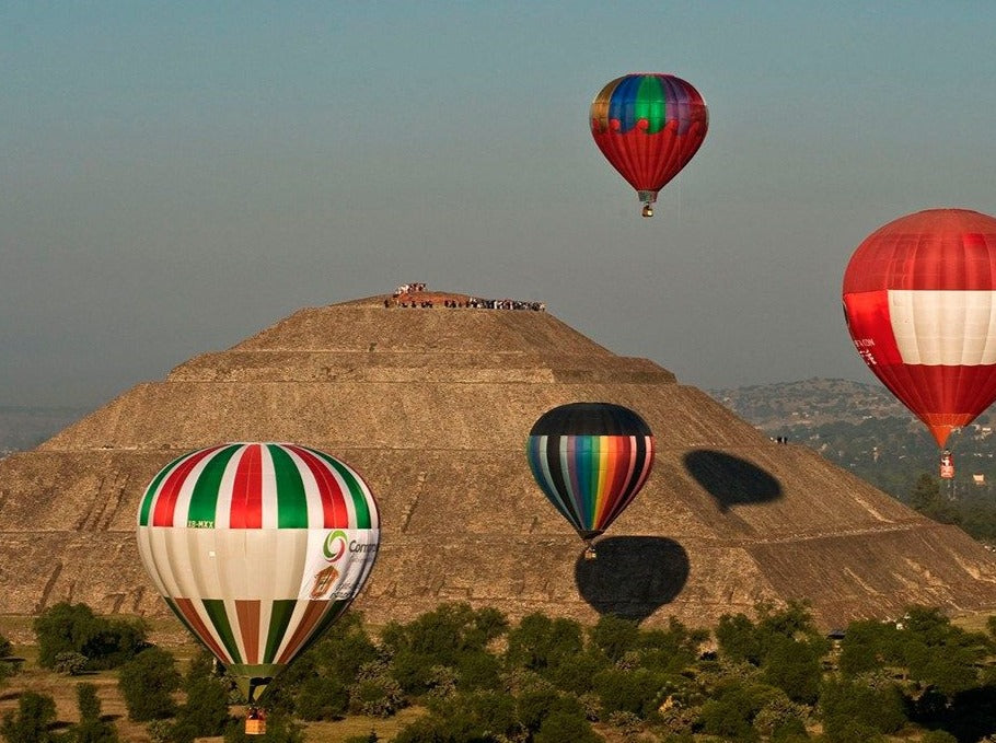 VUELO EN GLOBO - TEOTIHUACÁN ZONA ARQUEOLÓGICA + BASILICA