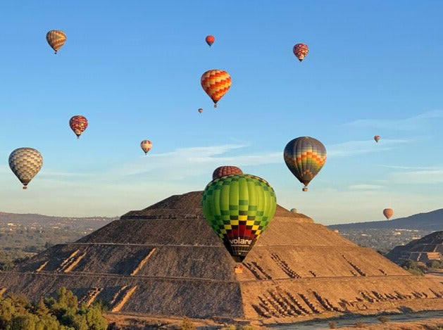 VUELO EN GLOBO - TEOTIHUACÁN ZONA ARQUEOLÓGICA + BASILICA