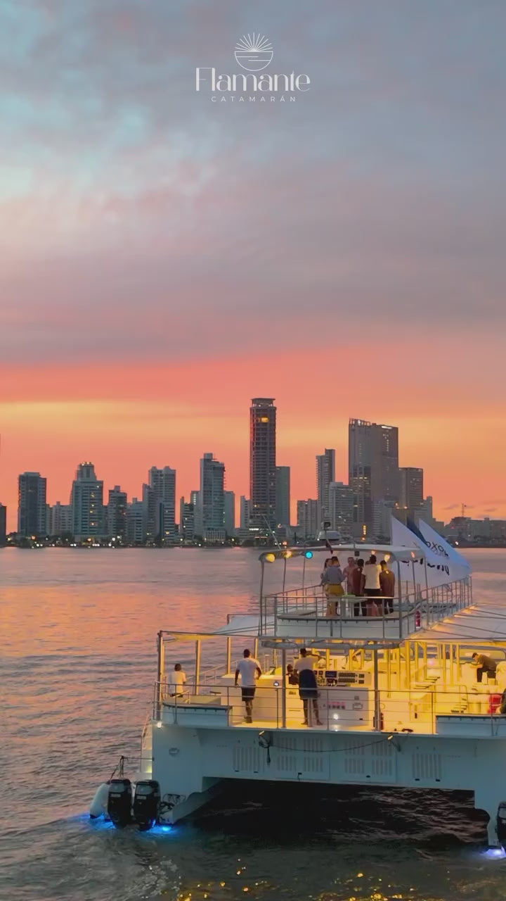 Atardecer Por La Bahía En El Catamarán Flamante - Cartagena 28